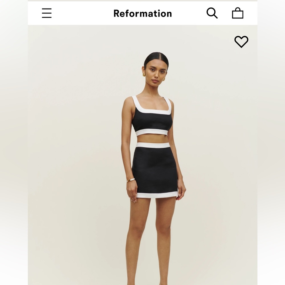 NWT reformation Robbie linen set